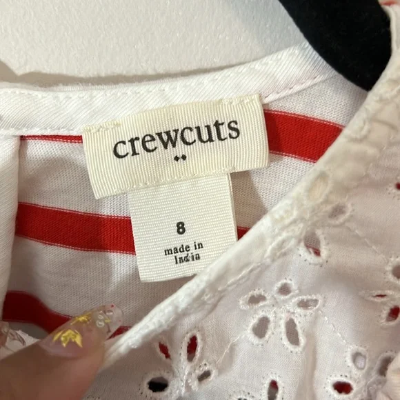 Crewcuts Kids Striped Eyelet Detail Top - Picture 3 of 6